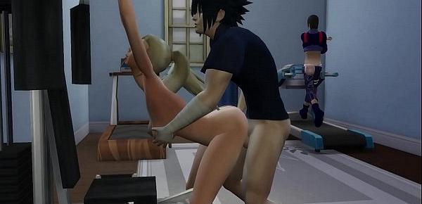  Ino y Sasuke Marido Engañado en Ejercicios Sexual Esposa Follada al frente de su Marido Cornudo Naruto Hentai Netorare